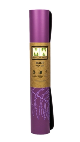 Antypoślizgowa mata do jogi z naturalnego kauczuku i PU ROOT Plum
