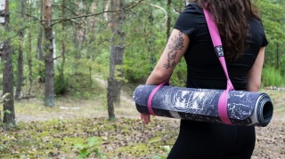 Bawełniany pasek do transportu maty do jogi Rosy