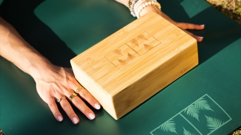 Kostka do jogi z drewna bambusowego