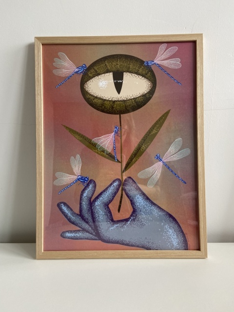 Plakat Soft With Dragonfiles 50 x 70 cm kredowy kolorowy