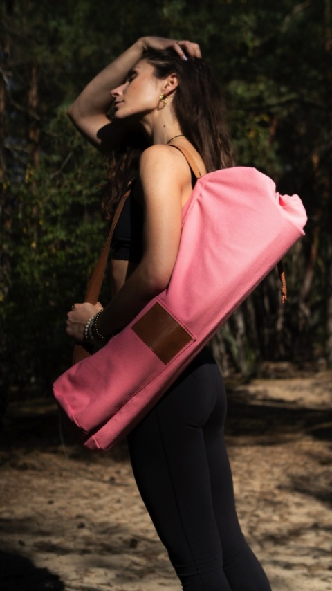 Pokrowiec na matę do jogi z bawełny SAGE Coral