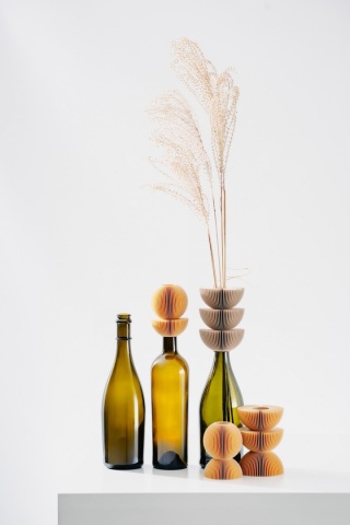 Wazon PoWinoWazon wyjątkowy (kompatybilny z klasyczną butelką 750 ml) brązowy