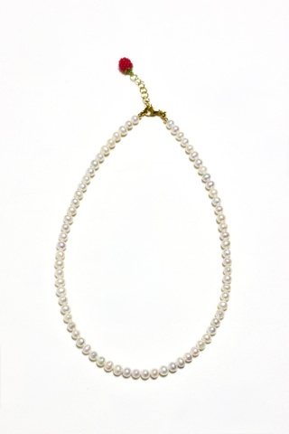 Naszyjnik damski KLASYCZNE PERŁY jasne