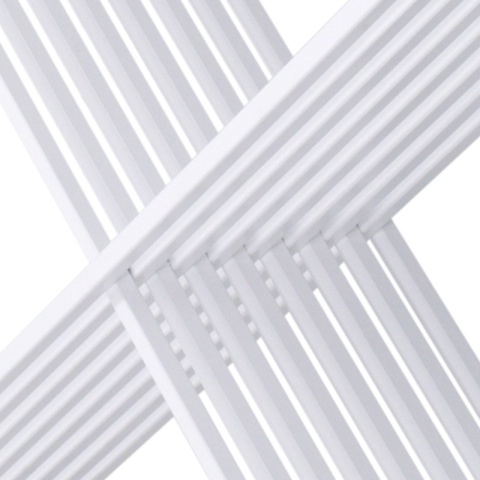 Konsola ALEX 110 x 35 cm szklany blat i metal biała