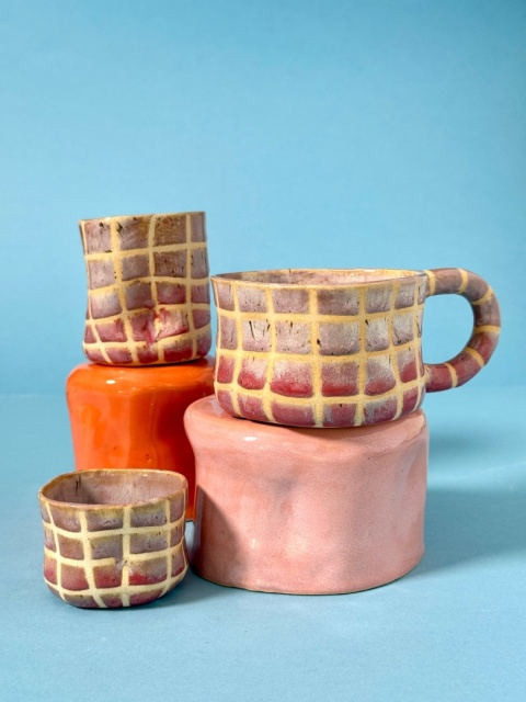 Kubek Krzywusek 150 ml malinowa chmurka