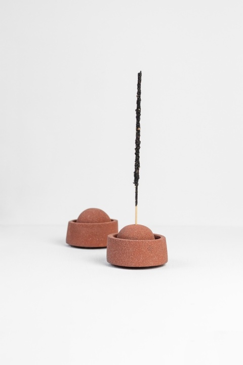 Podstawka ceramiczna na kadzidełko AKA OBAKE mini ceglana