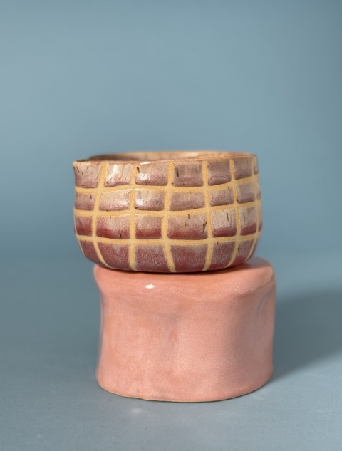 Miseczka do matchy z dziubkiem (Matchawan) Malinowa chmurka