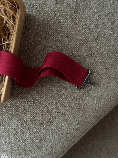 Muszka męska szydełkowa bawełniana bordowa