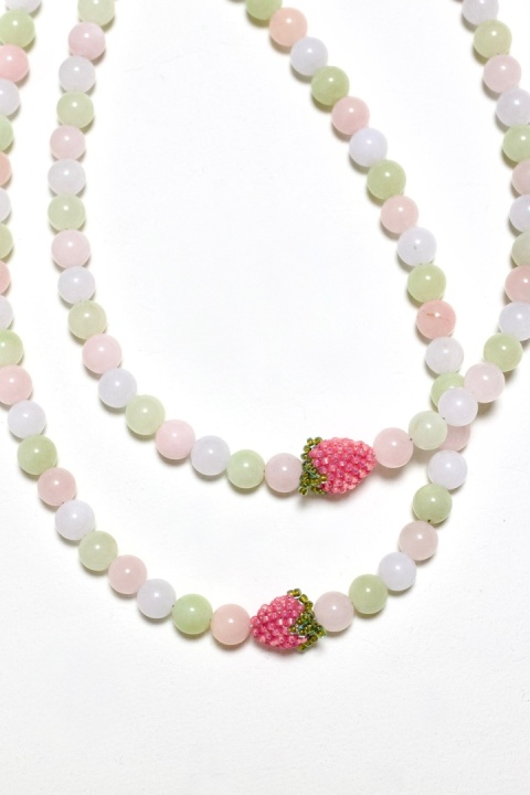 Naszyjnik damski PASTELOWY MORGANIT jasny