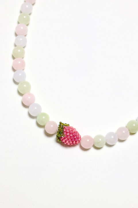 Naszyjnik damski PASTELOWY MORGANIT jasny