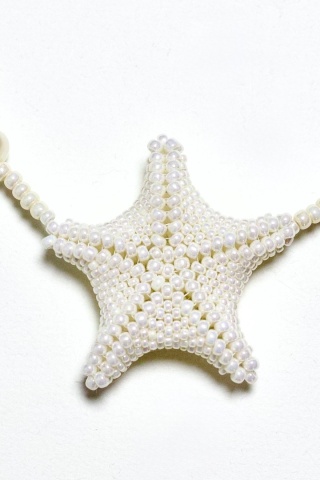 Naszyjnik damski PERŁOWA ROZGWIAZDA biały