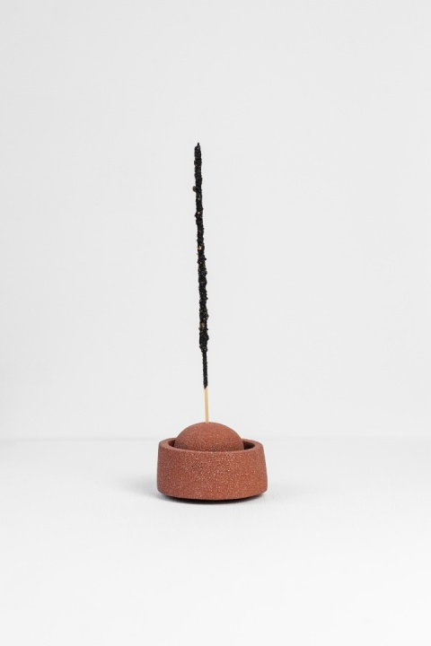 Podstawka ceramiczna na kadzidełko AKA OBAKE ceglana