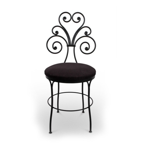 Krzesło tapicerowane KAMI metalowe czarne