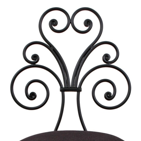 Krzesło tapicerowane KAMI metalowe czarne