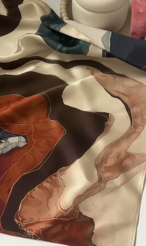 Szalik jedwabny №74 LEKKOŚĆ kolorowy