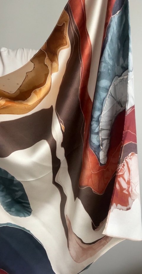 Szalik jedwabny №74 LEKKOŚĆ kolorowy