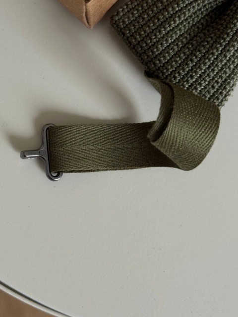 Muszka męska szydełkowa bawełniana zielona