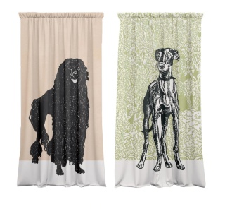 Komplet zasłon zaciemniających MORITZ DUO designerskie grafika