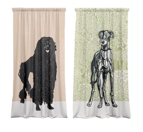 Komplet zasłon zaciemniających MORITZ DUO designerskie grafika