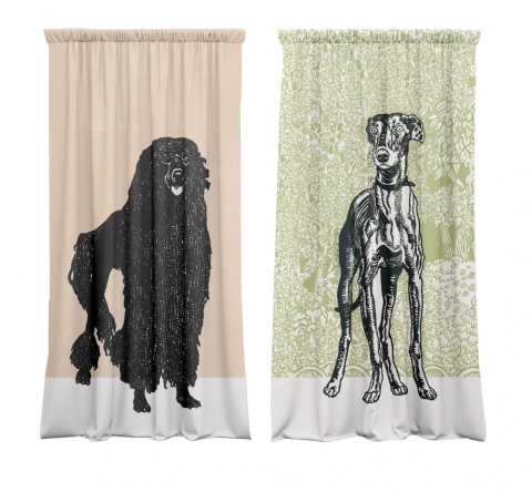 Komplet zasłon zaciemniających MORITZ DUO designerskie grafika