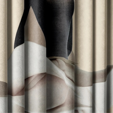 Komplet zasłon zaciemniających CEREMONIA designerskie grafika