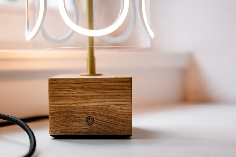 Lampa stołowa dekoracyjna ARCH lite drewno