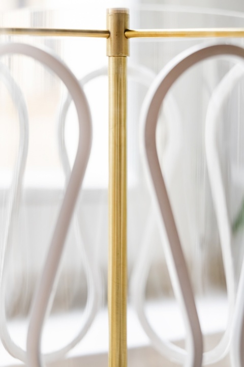 Lampa stołowa dekoracyjna ARCH lite drewno