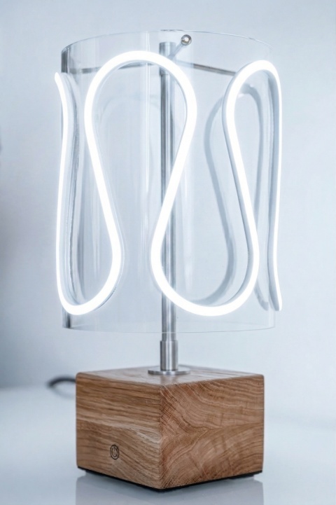 Lampa stołowa dekoracyjna ARCH lite drewno