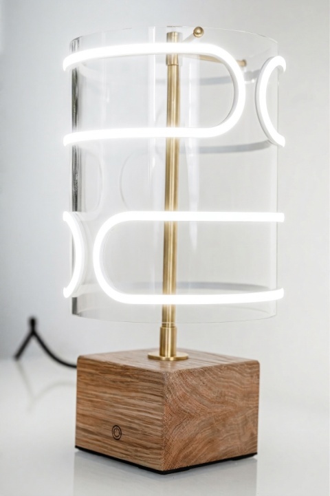 Lampa stołowa dekoracyjna CLOUD lite drewno