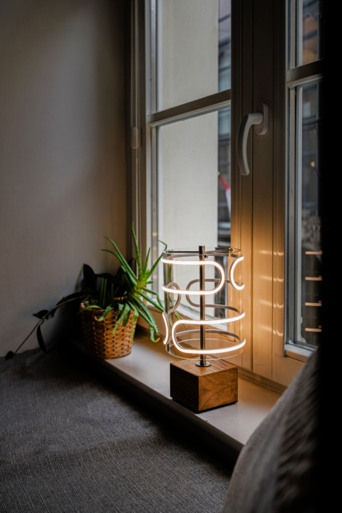 Lampa stołowa dekoracyjna CLOUD lite drewno