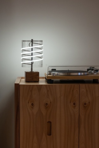 Lampa stołowa dekoracyjna SPRING lite drewno