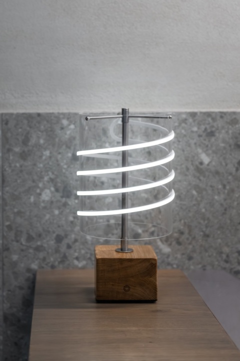 Lampa stołowa dekoracyjna SPRING lite drewno