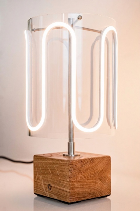 Lampa stołowa dekoracyjna WAVE lite drewno