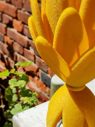 Lampka nocna ETNO organiczna 36 cm pomarańczowa