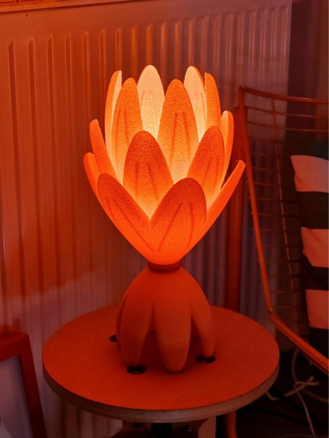 Lampka nocna ETNO organiczna 36 cm pomarańczowa