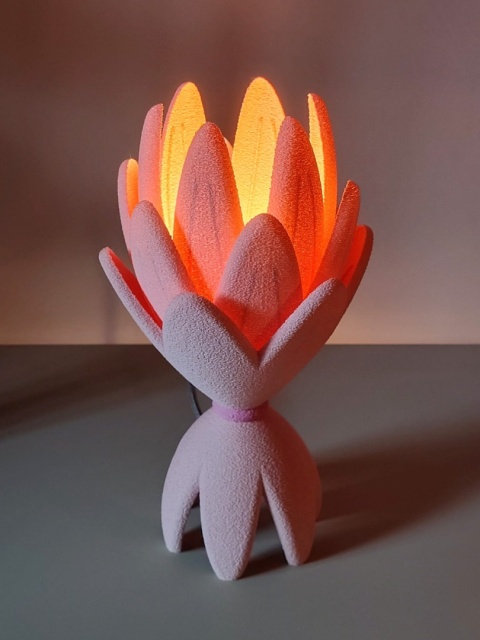 Lampka nocna ETNO organiczna 36 cm beżowa