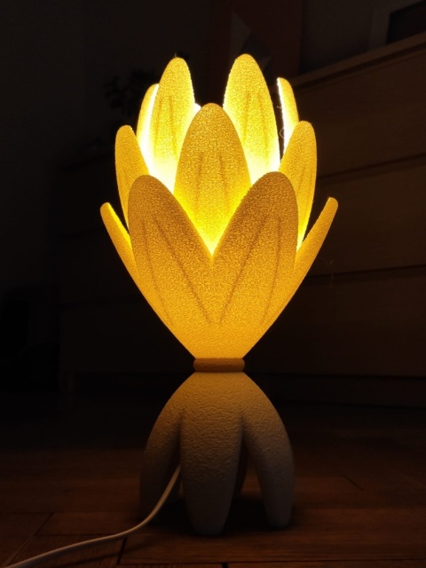 Lampka nocna ETNO organiczna 36 cm malinowa