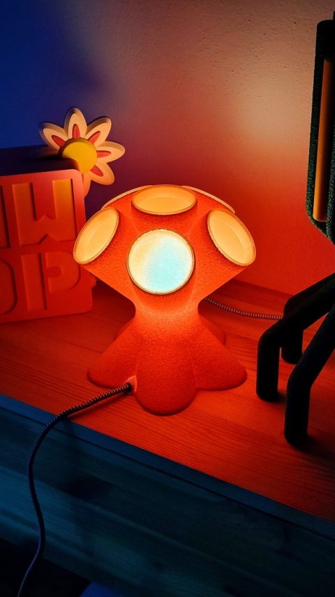 Lampka nocna KALAFIOR 18 cm pomarańczowa