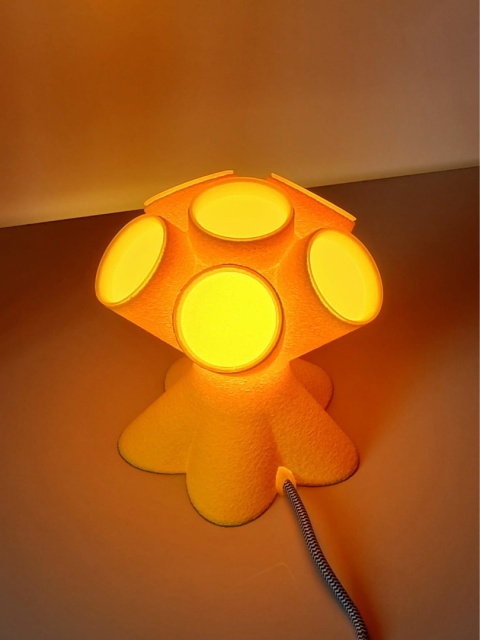 Lampka nocna KALAFIOR 18 cm różowa