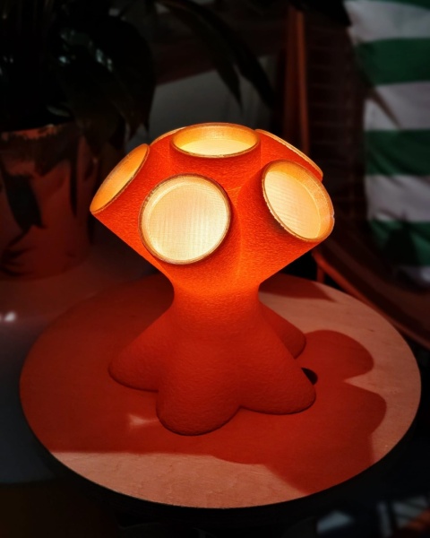 Lampka nocna KALAFIOR 18 cm różowa