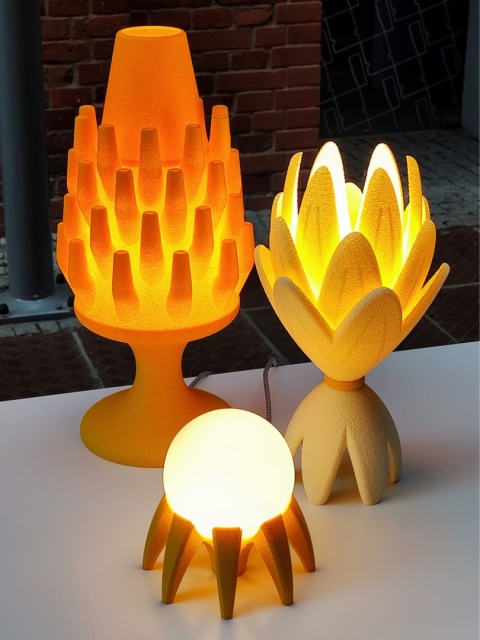 Lampka nocna PAJĄCZEK ze szklanym kloszem ceglana