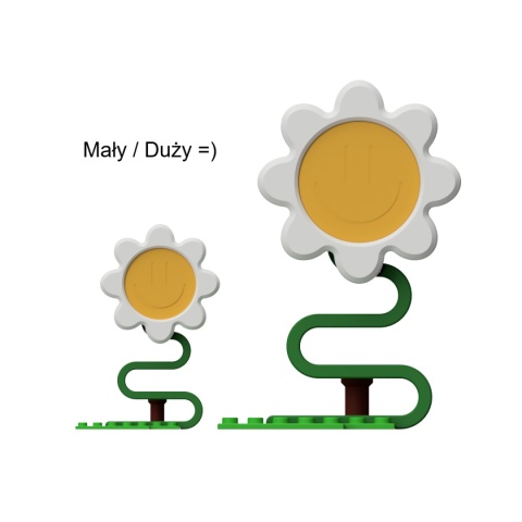 Lampka nocna KWIATEK MAXI 29 cm biało zielona