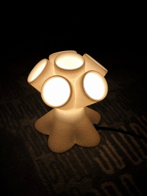 Lampka nocna KALAFIOR 18 cm żółta