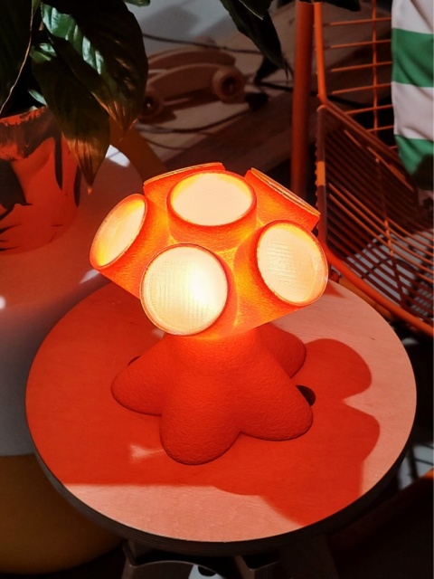 Lampka nocna KALAFIOR 18 cm żółta