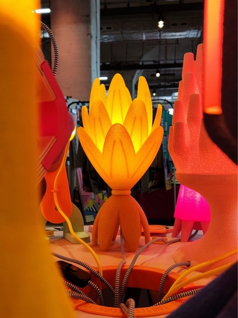 Lampka nocna ETNO organiczna 36 cm biała