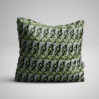 Poduszka dekoracyjna LEGS 55 x 55 cm welurowa grafika designerska