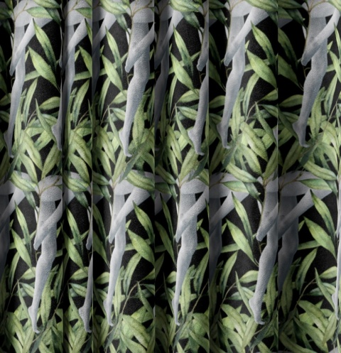 Poduszka dekoracyjna LEGS 55 x 55 cm welurowa grafika designerska