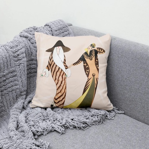 Poduszka dekoracyjna SINGLE LADIES 50 x 50 cm welurowa grafika designerska
