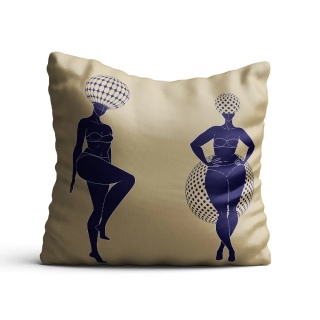 Poduszka dekoracyjna MOON 50 x 50 cm welurowa grafika designerska