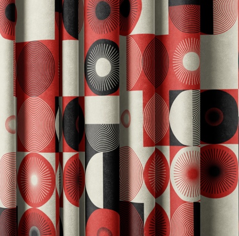 Poduszka dekoracyjna POST SHAPE 55 x 55 cm welurowa grafika designerska